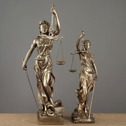 Light luxury justice goddess sculpture decoration