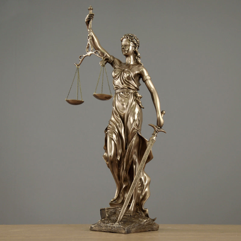 Light luxury justice goddess sculpture decoration