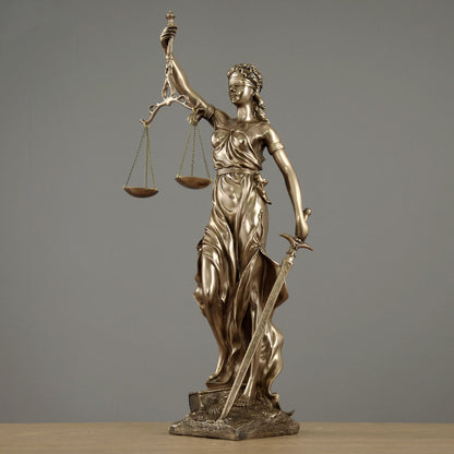 Light luxury justice goddess sculpture decoration