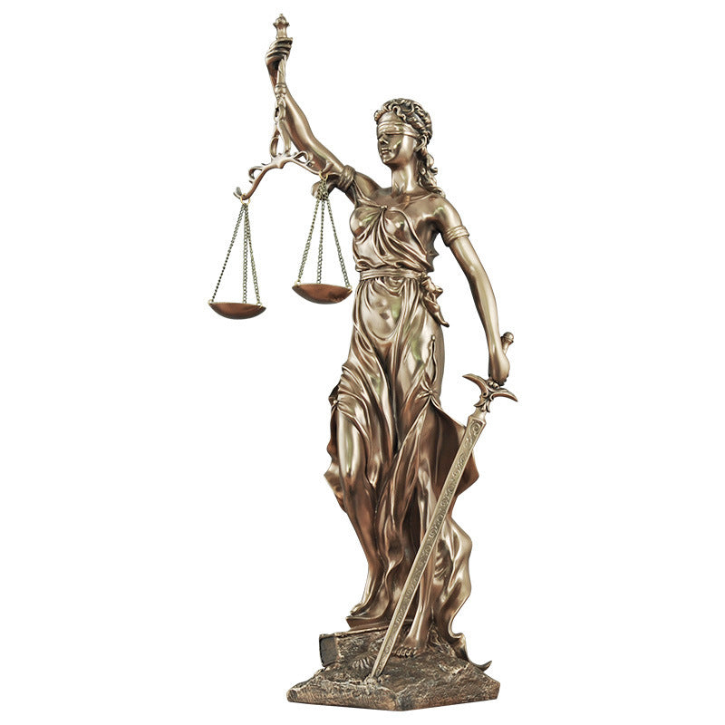 Light luxury justice goddess sculpture decoration