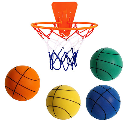 Silent High Density Foam Sports Ball Indoor Mute Basketball Soft Elastic Ball Children Sports Toy Games