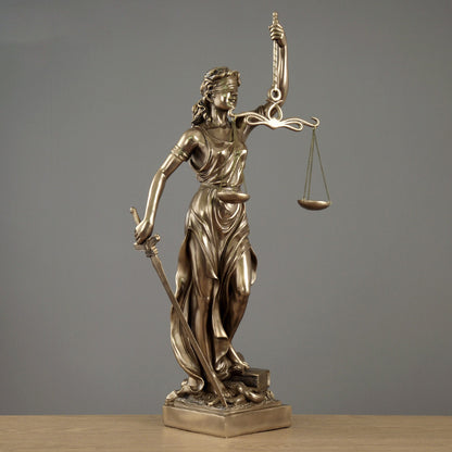 Light luxury justice goddess sculpture decoration