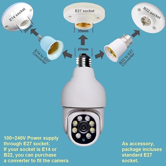 Security Camera with LED Light