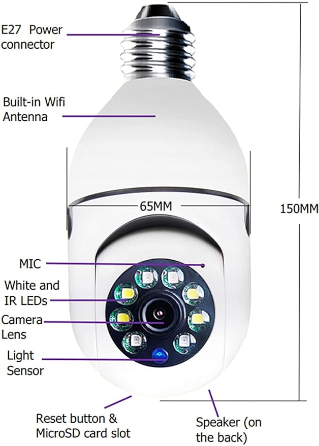 Security Camera with LED Light