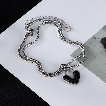 Special-interest Design Drop Oil Love Alloy Necklace For Men