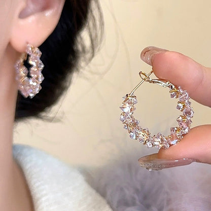 Women's Fashion Full Diamond Earrings Special-interest Design