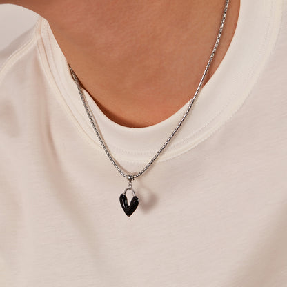 Special-interest Design Drop Oil Love Alloy Necklace For Men