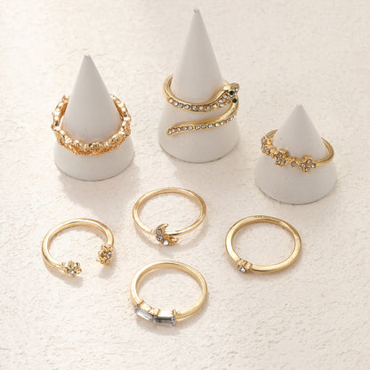 Golden Combination Knuckle Ring Creative Fashion