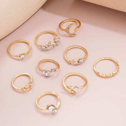 Golden Combination Knuckle Ring Creative Fashion