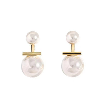 Silver Needle Light Luxury Minority Pearl Earrings For Women