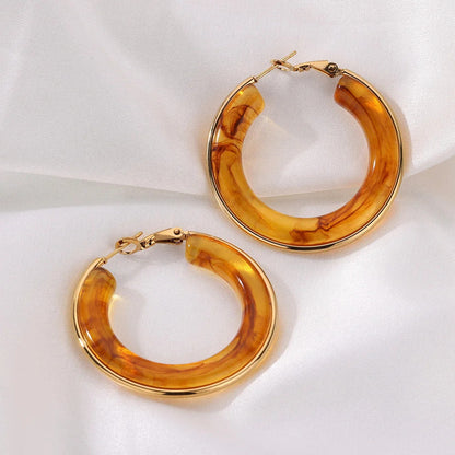 Women's Acrylic-based Resin Imitation Jade Vintage Earrings