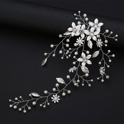 Golden Leaf Flower Hair Band Wedding Dress Accessories